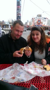The Geno's / Pat's challenge....Me and Adam March 2012