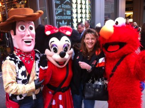 Me and some pretty pathetic characters.  Times Square, NY